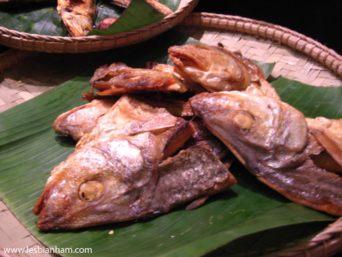 Dried salted fish. I'll have to apologise for all the blurry photos - the place was kind of dark.