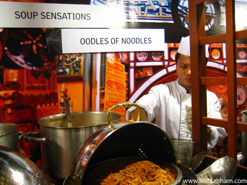 Noodle station. The dude was a bit stressed about me taking his photo.
