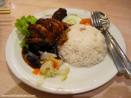 Braised chicken and rice from La Manila.